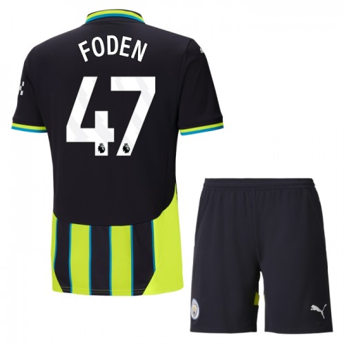 Conjunto Manchester City Foden 47 Equipamento Alternativo 2024-25 - Criança Conjunto Manchester City Foden 47 Equipamento Alternativo 2024-25 - Criança